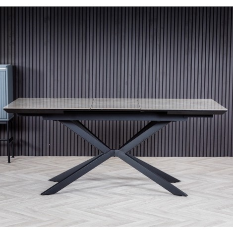Parkmore Grey Polished Ceramic Centre Extending Dining Table (140-180cm)