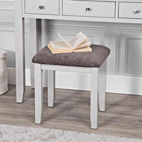 Eaton - Oak and Grey - Painted - Dressing table stool