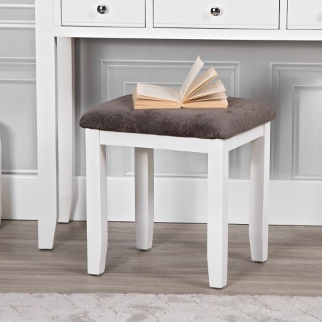 Eaton - Oak and White - Painted - Dressing table stool