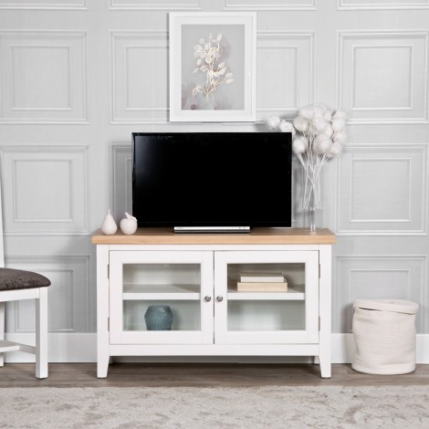 Eaton - Oak and White - Painted - Standard TV