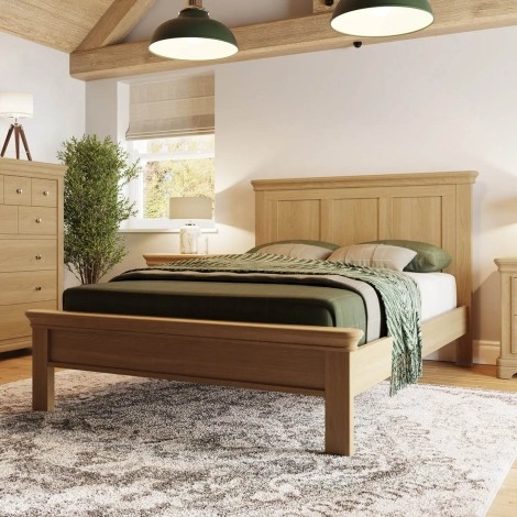 Faire 4ft6 Panel Bed in Classic Oak