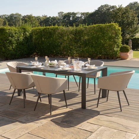 Ambition 10 Seat Extending Dining Set / Oatmeal