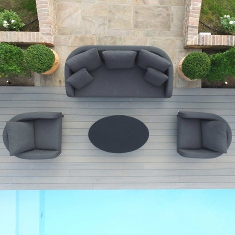 Ambition 3 Seat Sofa Set / Flanelle