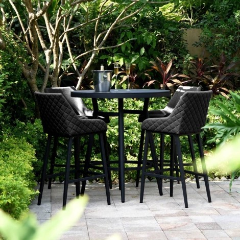 Regal 4 Seat Round Bar Set / Charcoal