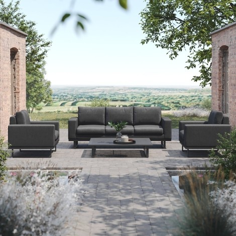 Ethos 3 Seat Sofa Set / Charcoal