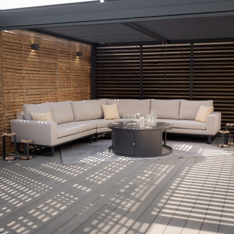 Ethos Grand Corner with round Fire pit table