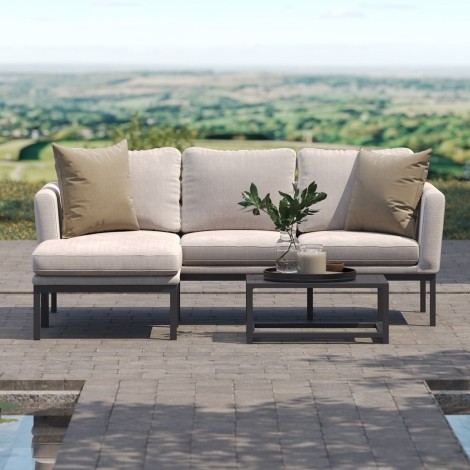 Pulse Chaise Sofa Set / Oatmeal