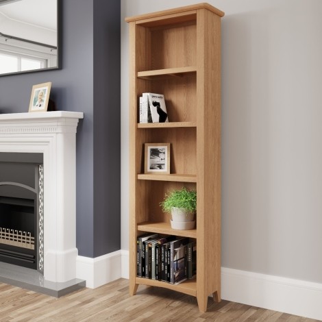 Goa Light Oak - Tall Narrow Bookcase