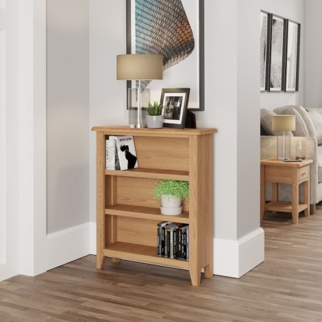 Goa Light Oak - Small Wide Bookcase