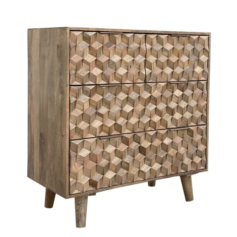 Geometric Mango 2+2 Drawer Chest of Drawer