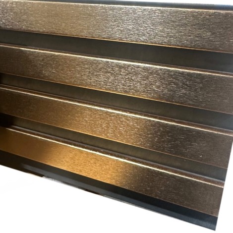 Wood Effect Slatted Wall Panels Gold/Black 152x12x2350 (Pack of 14)