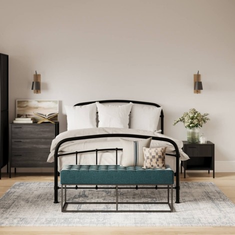 Halston Matte Black Bed King Size