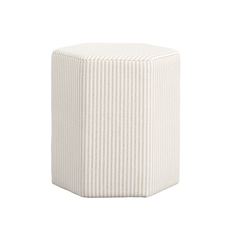 Harbour Beige Thin Stripe Stool