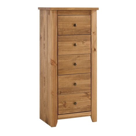 Havana - Pine Wood - 5 Drawer Chest - Natural Finish