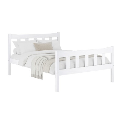 Havana White Washed Double Size Bed 