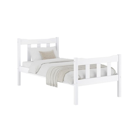 Havana White Washed Single Size Bed 