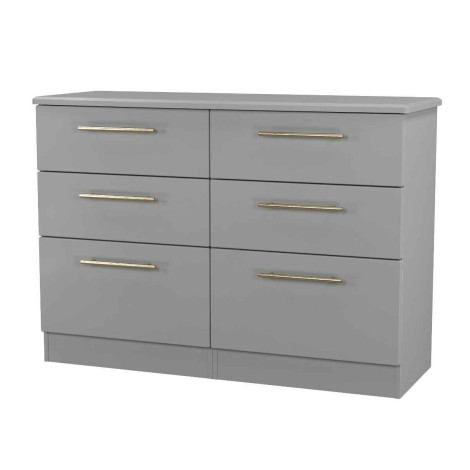 Haworth - Dusk Grey Midi Chest of 6 Drawers