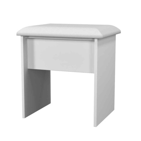Haworth - White Matt Dressing Table Stool / Vainty Stool