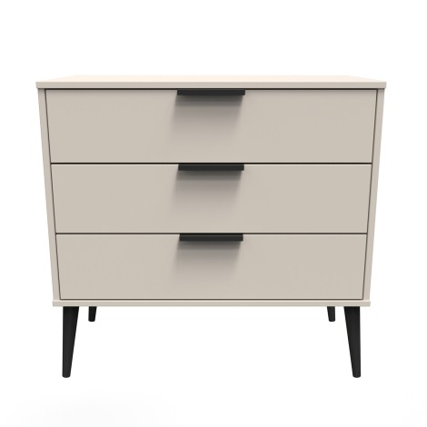 Hong Kong - Kashmir Matt - Chest of 3 Drawer - Wooden Leg
