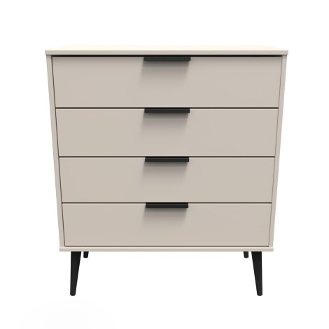 Hong Kong - Kashmir Matt - Chest of 4 Drawer - Wooden Leg
