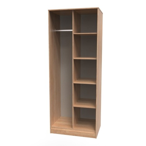 Hong Kong - Open Shelf  - Tall - Wardrobe - Nebraska Oak Finish