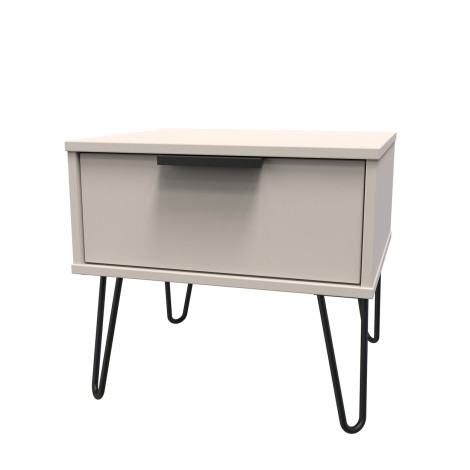 Hong Kong - Kashmir Matt - Medium - Chest of 1 Drawer - Black Hairpin Leg