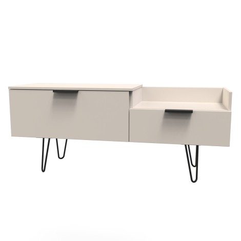 Hong Kong - Kashmir Matt - TV Console Unit - Black Hairpin Legs