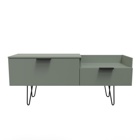 Hong Kong - Reed Green - TV Console Unit - Black Hairpin Legs