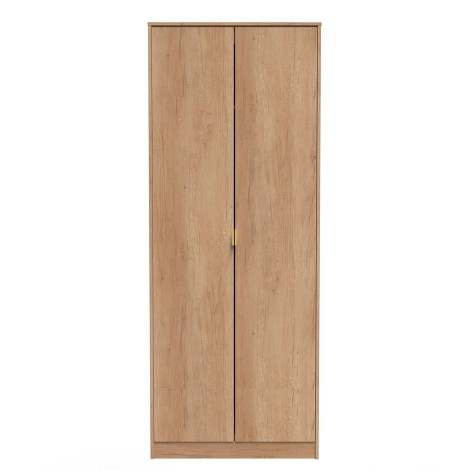 Hong Kong - Nebraska Oak - 2 Door - Plain - Tall - Double Wardrobe