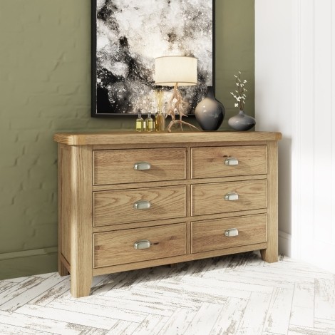 Hoxley Smoked Oak - 6 Drawer Chest