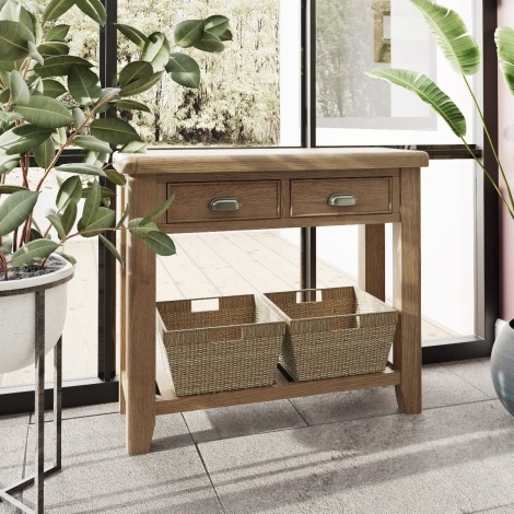 Hoxley Smoked Oak - Console Table