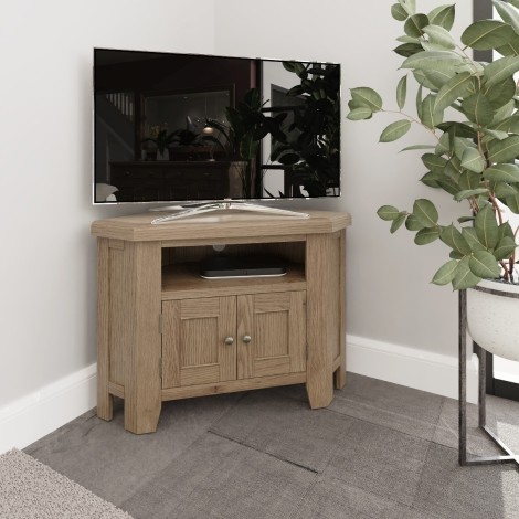 Hoxley Smoked Oak - Corner Tv Unit