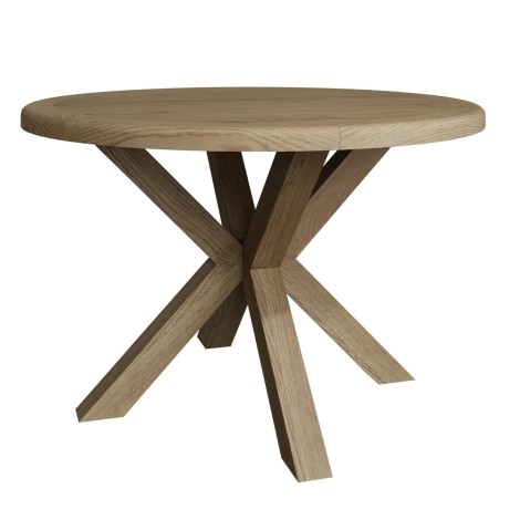 Hoxley - Smoked Oak - Small - Round - Cross Leg - Dining Table