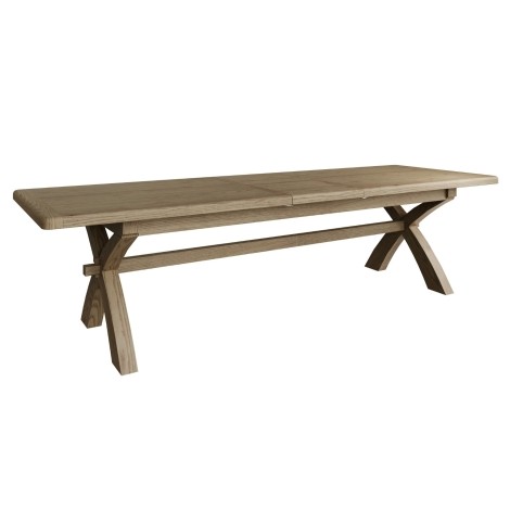 Hoxley - Smoked Oak - 200cm/300cm - Cross Leg - Extending Dining Table