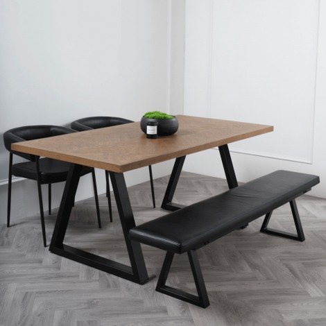Hyde Whiskey / Black Dining Table 