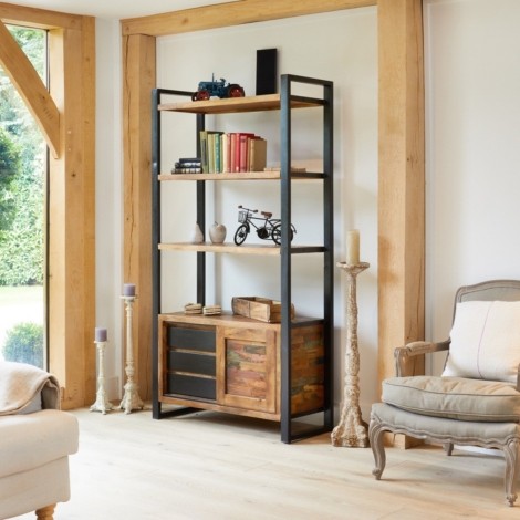 Urban Chic Large Bookcase with Storage IRF01E