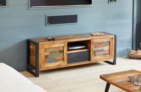 Baumhaus - Urban Chic - Reclaimed Wood - Widescreen Television Cabinet - IRF09D