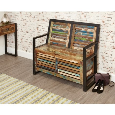 Baumhaus - Urban Chic - Reclaimed Wood - Storage Monks Bench - IRF20B