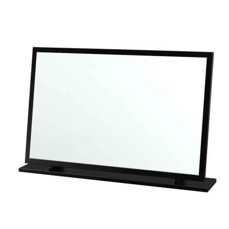 Java - Large Mirror - Slatted Effect Front and Black Matt Base