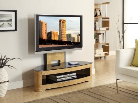 Jual Florence Curve Oak Cantilever JF209 TV Stand
