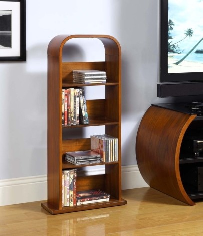 Jual San Marino Curve Walnut DVD Rack / Shelving JF501