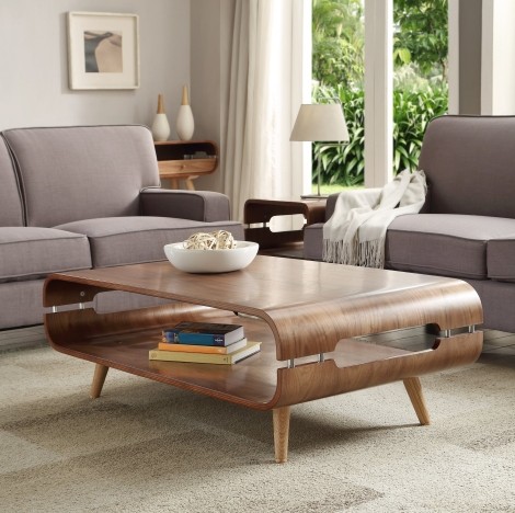 Jual Havana Curve Walnut Coffee Table JF703