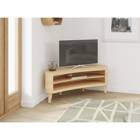 Jual Florence Curve Oak TV Stand JF709