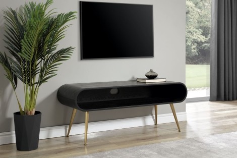 Jual - Auckland - Black and Brass - TV Stand