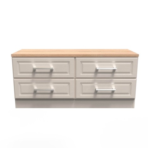 Kent - Kashmir Ash - 4 Drawer - Bed Box - Bardolino Oak Top