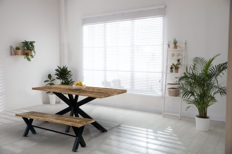 Kerela - Industrial Style - Solid Mango Wood - Brown - 180cm - Artificial Edge - Rectangular Dining Table & 2 Kerela - 160cm - Dining Bench - Black Metal X Leg