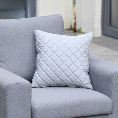 Fabric Scatter Cushion Quilted (Pack of 2) / Lead Chine