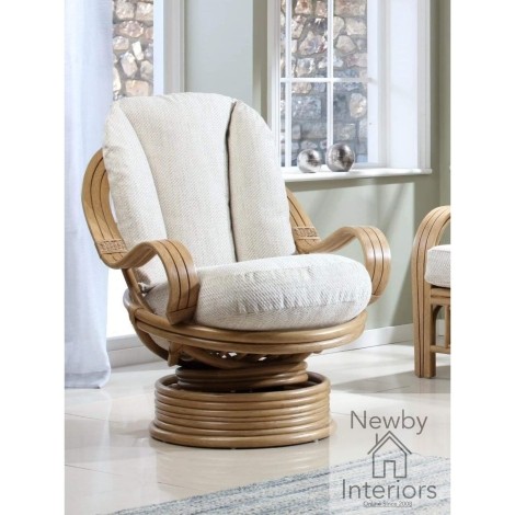 Opera Laminated Arm Rocker Swivel Chair Light Oak Rattan 