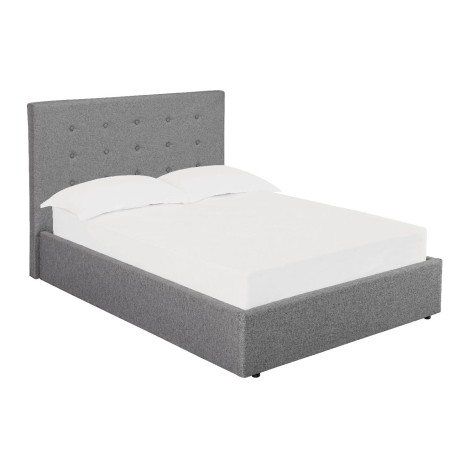 Lucca Grey Linen Double Size Bed 