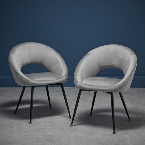 Lulu Chair Grey (Pair)